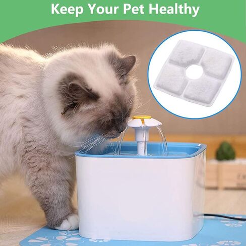 ITidyHome 8 Pack Cat Water Fountain Filters of Pet Fountain Replacement Filter, for Most 84oz/2.5L Automatic Pet Cat Dog Water Fountain Dispenser in Kuwait