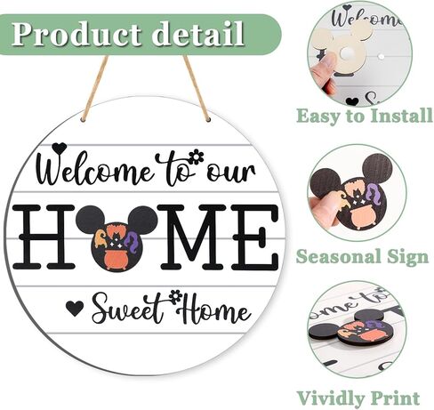 لافتة ترحيب BDUSXYZ، لافتة باب أمامية موسمية لديكور حائط المزرعة، شماعة باب للمنزل المسكون (برتقالي) in Kuwait