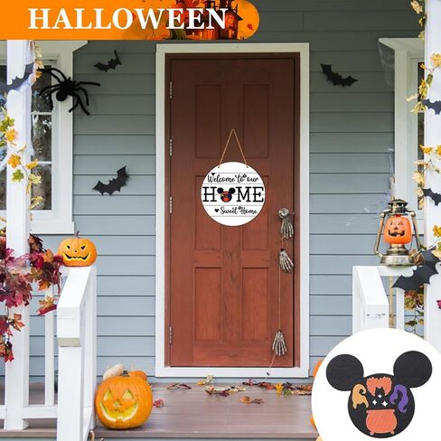 لافتة ترحيب BDUSXYZ، لافتة باب أمامية موسمية لديكور حائط المزرعة، شماعة باب للمنزل المسكون (برتقالي) in Kuwait