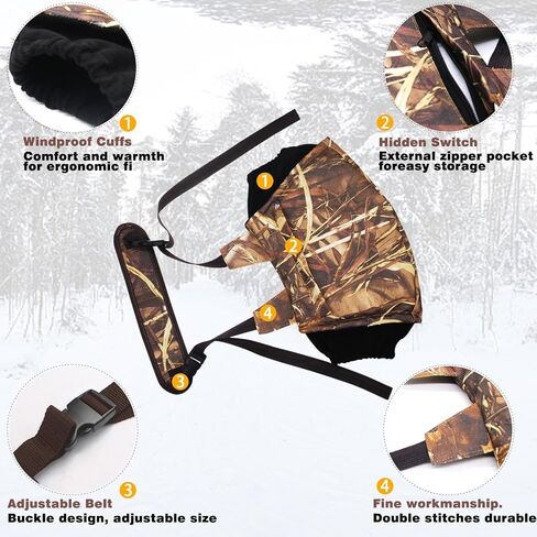 HXXF Hunting Handwarmer, Hunting Waist Pouch, Camping Hand Warmers for Hunting, Hiking, Ice Fishing, Camping, or Any Cold Weather Activity in Kuwait
