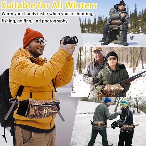 HXXF Hunting Handwarmer, Hunting Waist Pouch, Camping Hand Warmers for Hunting, Hiking, Ice Fishing, Camping, or Any Cold Weather Activity in Kuwait