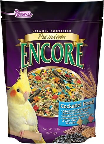 F.M. Brown's Encore Premium Cockatiel Bird Food, 2-Pound in Saudi Arabia
