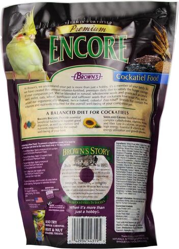 F.M. Brown's Encore Premium Cockatiel Bird Food, 2-Pound in Saudi Arabia