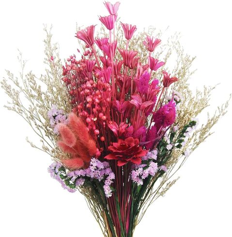 CISDUEO Natural Dried Flowers Bundle Artificial Flowers Bouquet Dried Pampas Grass Flowers Forget Me Not Lover Grass Billy Balls Wheat Floral Arrangement for Table Centerpiece Wedding DIY Party Decor in Kuwait