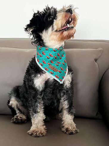 Lionet Paws Dog Bandana Washable Cotton Handkerchief Scarf Triangle Bandana for Small Medium Large Dogs Grey in Kuwait