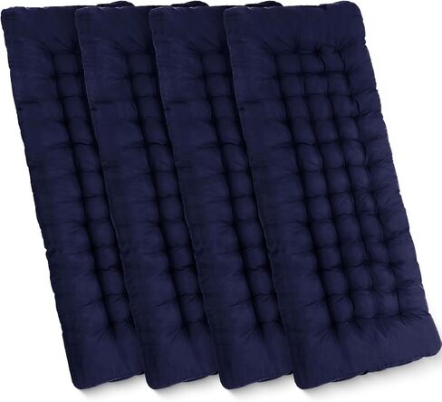 Soaoo 4 Pcs Outdoor Camping Cot Pads Mattress Folding Comfortable Cot Mattress Portable Sleeping Pad Thicker Cotton Cot Pad for Traveling Hiking Outdoor Indoor Use (Navy Blue) in Saudi Arabia