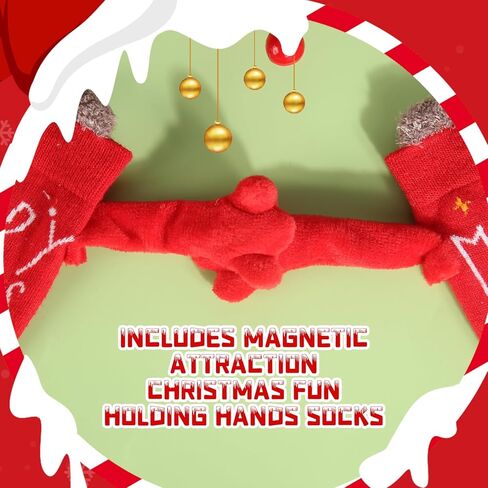 Hand in Hand Socks Christmas Socks, 3 Pairs Magnetic Socks Hand Hold Friend Socks Funny 3D Doll Couple Socks, Magnet Holding Hands Socks Hand Holding Socks in Kuwait