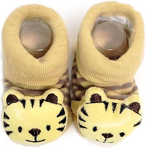 Lasin Baby Newborn Girls Boys Cartoon Anti-slip Socks Boots Shoes Babyshower Gifts, (0-12M) in Saudi Arabia