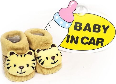 Lasin Baby Newborn Girls Boys Cartoon Anti-slip Socks Boots Shoes Babyshower Gifts, (0-12M) in Saudi Arabia