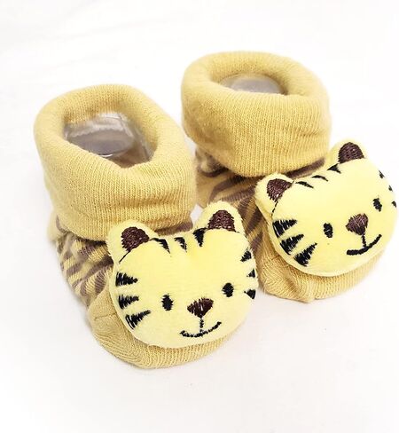 Lasin Baby Newborn Girls Boys Cartoon Anti-slip Socks Boots Shoes Babyshower Gifts, (0-12M) in Saudi Arabia