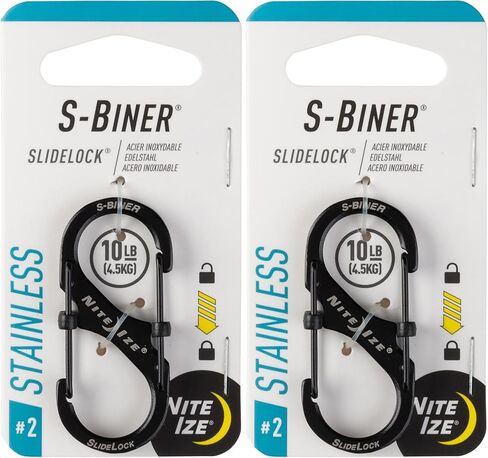 Slidelock Steel S-Biner #2 Black Nite Ize Lsb2-01-R3 in Saudi Arabia