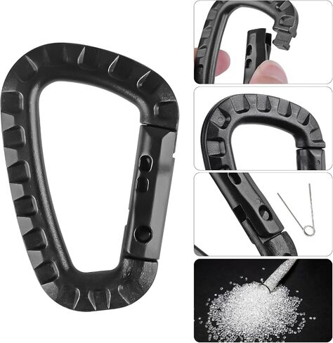 16 حزمة Carabiners التكتيكية المفاتيح D خواتم الربيع المفاجئة والعتاد كليب فائدة السنانير ظهره مشبك معلق السفر للتخييم in Kuwait