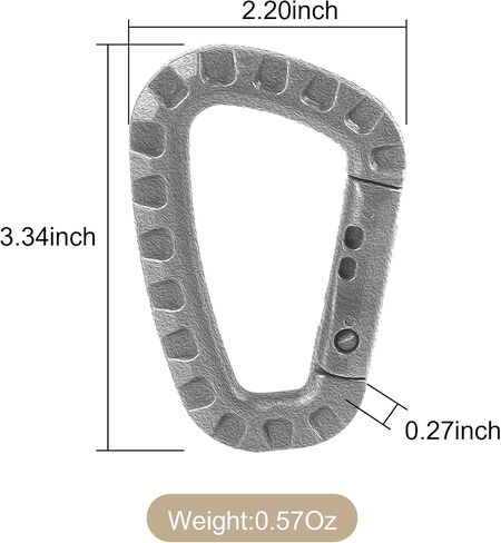 16 حزمة Carabiners التكتيكية المفاتيح D خواتم الربيع المفاجئة والعتاد كليب فائدة السنانير ظهره مشبك معلق السفر للتخييم in Kuwait
