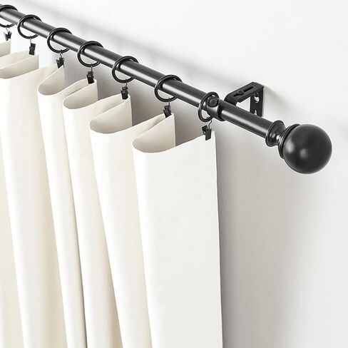 أقواس قضيب الستارة شديدة التحمل وقابلة للتعديل حامل قضيب روماني قابل للتمديد خطاطيف قضيب الستارة شماعات ستائر لقضيب ستارة 1 بوصة (قضيب مزدوج أبيض - 4 قطع) in Kuwait