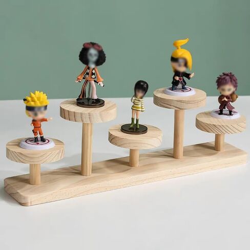 ايه بي كرو حامل مجسمات شخصيات الأكشن متعدد الطبقات، حامل خشبي، حامل عرض المجسم، رف عرض مجسمات، منظم لشخصيات الأكشن لزملائه هواة الجمع in Kuwait