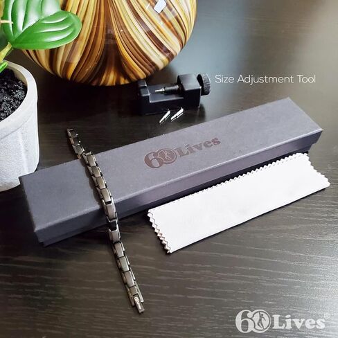 60LIVES سوار العلاج المغناطيسي للنساء. يساعد في علاج الإجهاد الصحي والتهاب المفاصل والألم. طاقة قوية مدعومة بالعناصر الطبيعية. in Kuwait