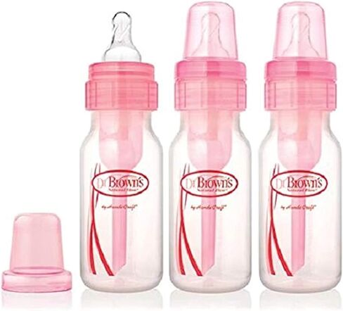Dr. Brown's Options Narrow Pink Bottles, 3 Pack, 4 Ounce in Saudi Arabia
