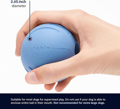 فابل كرة سيجنتشر - كرة مطاطية تفاعلية للكلاب مع فتحات حلوى - لمعظم السلالات والمقاسات - كرة لعبة متينة للكلاب - قطر 2.45 انش in Kuwait