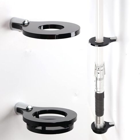 KAFENDA Lightsaber wall mount lightsaber vertical display stand acrylic single holder light saber mount wall compatible for lightsaber, pack of 1 (Black) in Saudi Arabia