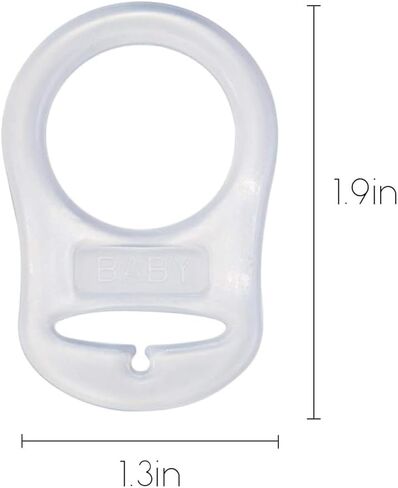AUEAR, 10 Pack Silicone Pacifier Adapter Rings Baby Pacifier Holder Button Style 10 Colors in Kuwait