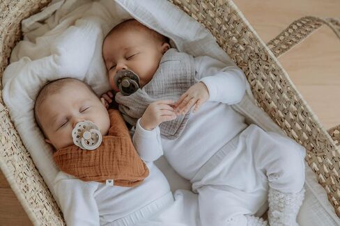 Bibs Boheme Natural Rubber Latex Round Pacifier Size 2-6-18M 2-Pack - Ivory/Sage in Saudi Arabia