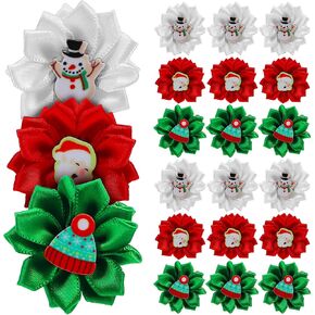 POPETPOP Christmas Dog Hair Bows - 30Pcs Dog Bows with Rubber Bands Dog Grooming Bows Puppy Hair Bows Christmas Pet Bows for Xmas Party, Random Color and Style in Saudi Arabia