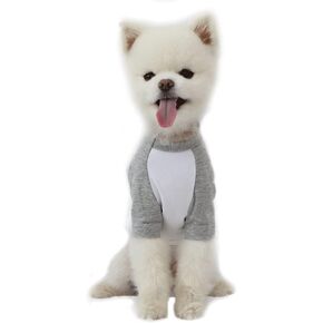 Dog Cotton Shirts for Small and Large Dogs Raglan T-shirts soft breathable Dog Shirt pet clothes (4X-Large, White/Red)