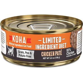 KOHA طعام أرنب غذائي محدود المكونات للقطط - طعام قطط رطب بلحم واحد للمعدة الحساسة - طعام قطط بات بدون حشو - 3 أوقية حزمة من 24 in Kuwait
