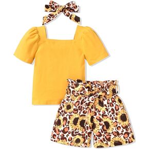 fioukiay Toddler Girls Summer Clothes Outfit Short Sets