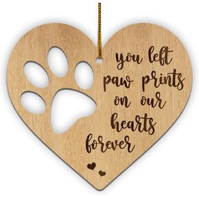 هدايا تذكارية من HYTURTLE لفقدان الحيوانات الأليفة - هدايا تزيين شجرة الزينة الخشبية لعيد الميلاد للكلب - هدايا تذكارية لفقدان القطط - هدايا التعاطف - ديكور تذكار لفقد الحيوانات الأليفة على الوجهين in Kuwait