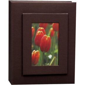 4x6 Photo Album, Fits 100 Pictures With Window Frame Cover Red