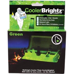 Brightz CoolerBrightz LED Cooler Light Rope - Green - Waterproof Ice Chest Rope Light for Cooler - Colorful Bright Micro-LED Lights - Compatible with Yeti, ORCA, Igloo, Coleman and Ozark Ice Chests