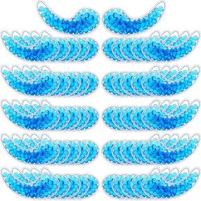 60 قطعة من ضمادات ثلج العين من دانسيب، قابلة لإعادة الاستخدام، رقع تحت العين، قناع قابل لإعادة الاستخدام لإجهاد العين، وتورم الاحمرار، وتخفيف آلام الصداع النصفي، وانتفاخ العين، واسترخاء العين in Kuwait