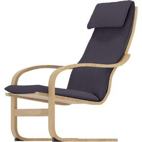 تم تصميم غطاء كرسي Poang القطني البديل خصيصًا لغطاء كرسي IKEA Poang ذو الذراعين فقط. (رمادي قطني فاتح) in Kuwait