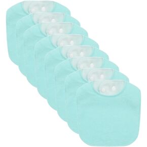 lazyrhino 8 Pack Baby Terry Bibs,Unisex for Boys and Girls, Adjustable Drooling Bibs with Snaps,Ultra Soft Absorbent