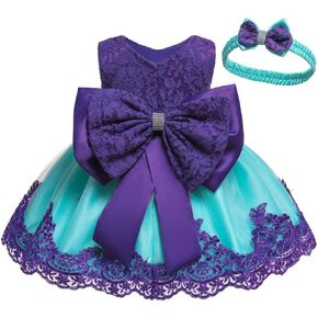 Christening Lace Flower Baby Girl Dress Princess Formal Prom Tutu Ball Gown in Kuwait