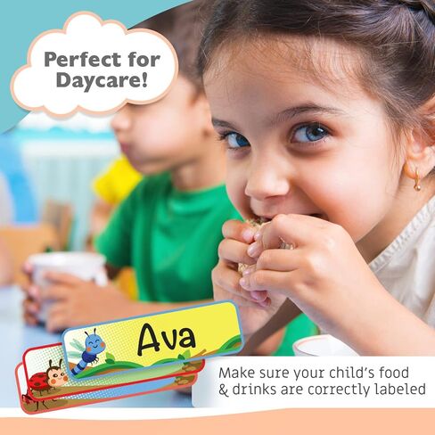 ملصقات زجاجات الأطفال من سبراوت للأطفال والرضع - 96 ملصق رعاية نهارية - ملصقات مقاومة للماء للأطفال - تغليف ذاتي، سهلة الاستخدام - مستلزمات الرعاية النهارية - ملصقات أسماء للأطفال - للمدرسة، قابلة لإعادة الاستخدام in Kuwait