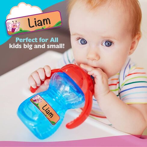 ملصقات زجاجات الأطفال من سبراوت للأطفال والرضع - 96 ملصق رعاية نهارية - ملصقات مقاومة للماء للأطفال - تغليف ذاتي، سهلة الاستخدام - مستلزمات الرعاية النهارية - ملصقات أسماء للأطفال - للمدرسة، قابلة لإعادة الاستخدام in Kuwait