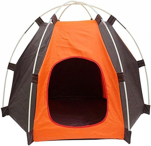 TaktZeit Pet Tent Foldable Dog House Portable Pet Bed Camping Tent Outdoor or Indoor (Orange) in Saudi Arabia