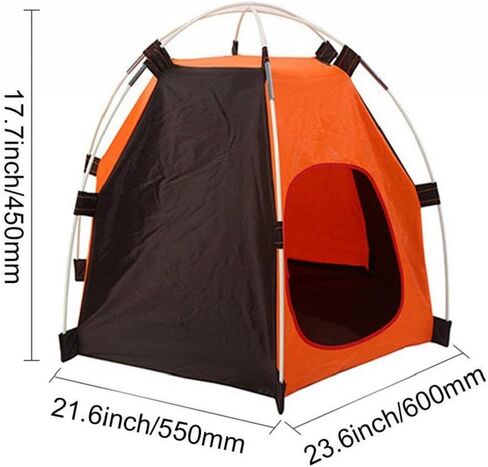 TaktZeit Pet Tent Foldable Dog House Portable Pet Bed Camping Tent Outdoor or Indoor (Orange) in Saudi Arabia