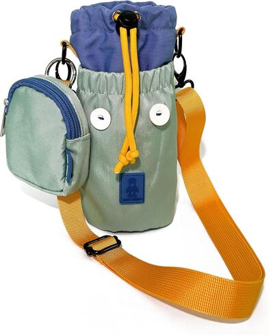 BATATA PENGUIN Drink More Water Bottle Bag - 24 oz, Adjustable Shoulder Straps, Clip-On Small Pouch, Lightweight and Portable for Outdoor Hiking Casual Use, Sling Bag Blue in Saudi Arabia