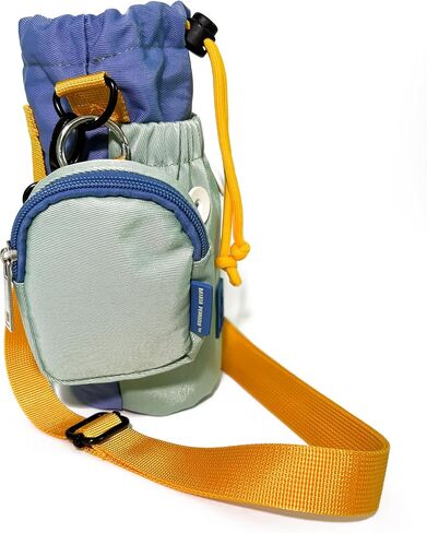 BATATA PENGUIN Drink More Water Bottle Bag - 24 oz, Adjustable Shoulder Straps, Clip-On Small Pouch, Lightweight and Portable for Outdoor Hiking Casual Use, Sling Bag Blue in Saudi Arabia