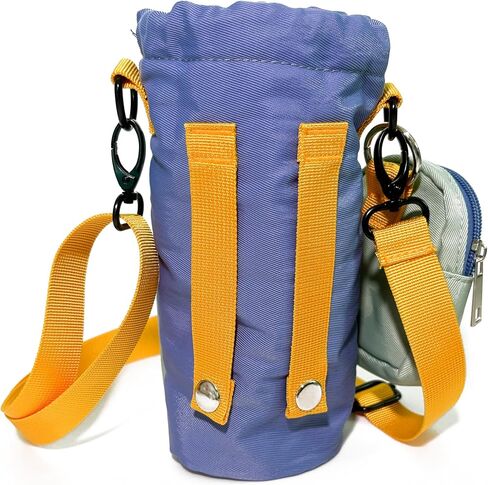BATATA PENGUIN Drink More Water Bottle Bag - 24 oz, Adjustable Shoulder Straps, Clip-On Small Pouch, Lightweight and Portable for Outdoor Hiking Casual Use, Sling Bag Blue in Saudi Arabia