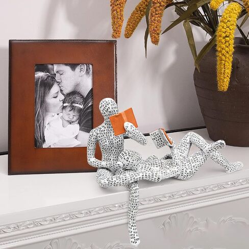 Vimtrysd 2Pcs Home Decor Pulp Reading Women Figurine Thinker Statue Sculpture Room Decor Modern Abstract Decoration Shelf Table Desk Decor for Living Room Office Bedroom in Saudi Arabia
