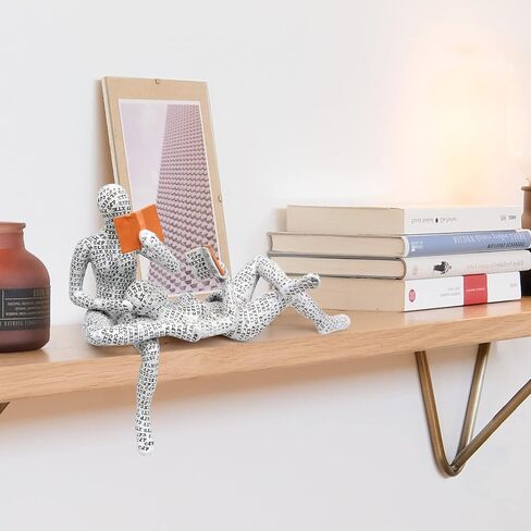 Vimtrysd 2Pcs Home Decor Pulp Reading Women Figurine Thinker Statue Sculpture Room Decor Modern Abstract Decoration Shelf Table Desk Decor for Living Room Office Bedroom in Saudi Arabia