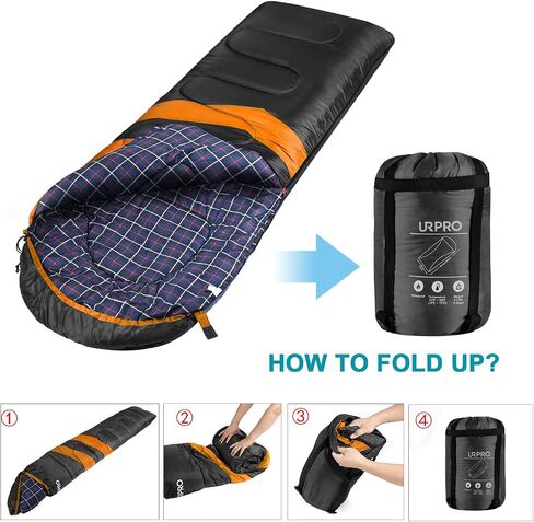 1.6kg Sleeping Bag 3-4 Seasons Warm Cold Weather Lightweight, Portable, Waterproof Sleeping Bag with Compression Sack for Adults & Kids - Indoor & Outdoor: Camping, Backpacking, Hiking in Saudi Arabia