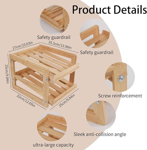 منظم طعام القطط من YeeBeny، رف تخزين طعام القطط الرطب، رف تخزين طعام القطط الرطب المعلب، حامل علب طعام القطط يحمل 48 علبة سعة 5.5 أونصة من علب القطط (طبقتين خشبيتين) in Kuwait