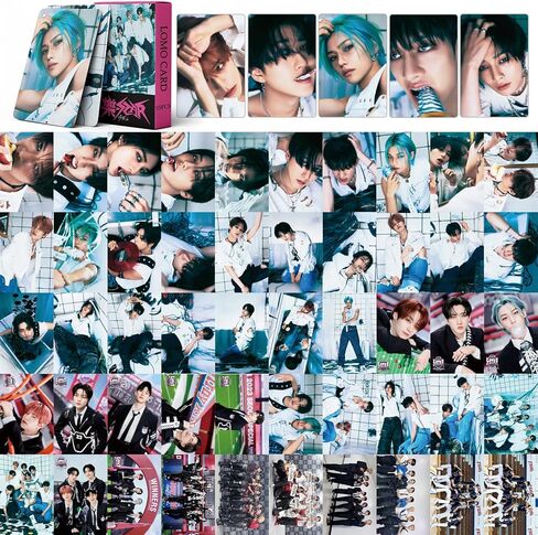 FOURBOM 樂STAR Photocards 55 قطعة Straykids Photocard Straykids 樂STAR ألبوم بطاقات KPOP Stray Kids بطاقات بريدية Stray Kids Merch 樂STAR Merch in Kuwait