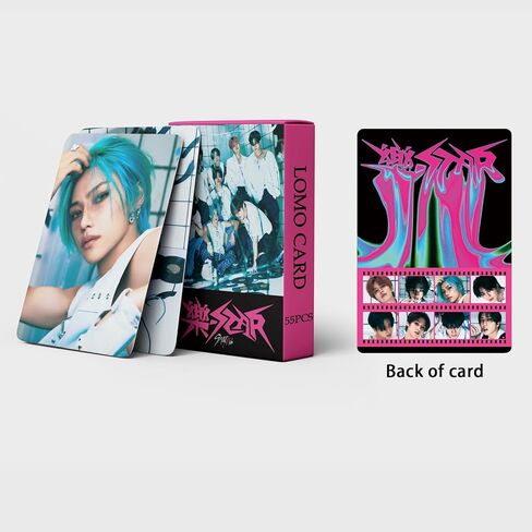 FOURBOM 樂STAR Photocards 55 قطعة Straykids Photocard Straykids 樂STAR ألبوم بطاقات KPOP Stray Kids بطاقات بريدية Stray Kids Merch 樂STAR Merch in Kuwait