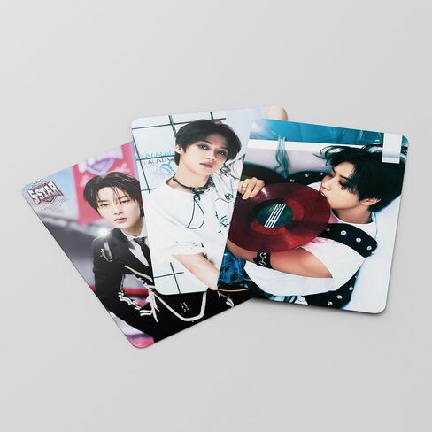 FOURBOM 樂STAR Photocards 55 قطعة Straykids Photocard Straykids 樂STAR ألبوم بطاقات KPOP Stray Kids بطاقات بريدية Stray Kids Merch 樂STAR Merch in Kuwait
